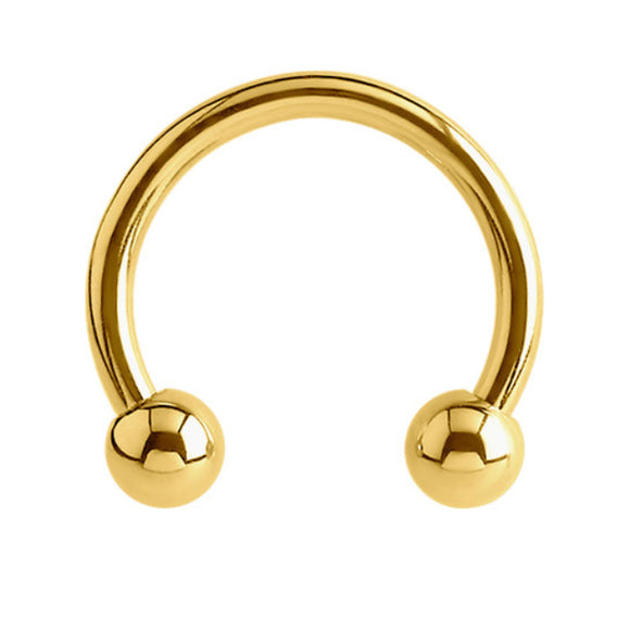 PIERCING WITH Gold Coloured Circular Barbell