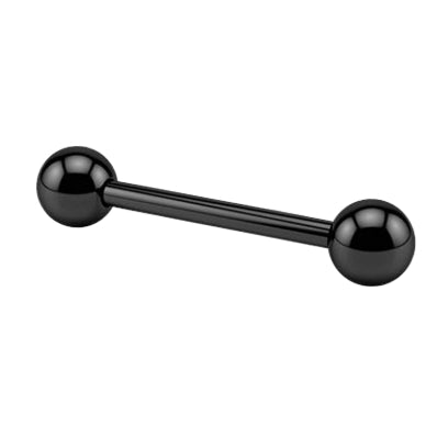PIERCING WITH Black Coloured Straight Titanium Barbell